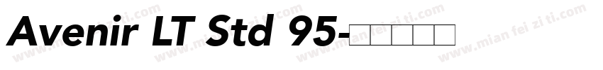 Avenir LT Std 95字体转换